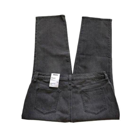 Sonoma Gray Black Wash High Rise Vintage Style Straight Leg Jeans Size 18 NEW - Picture 11 of 12